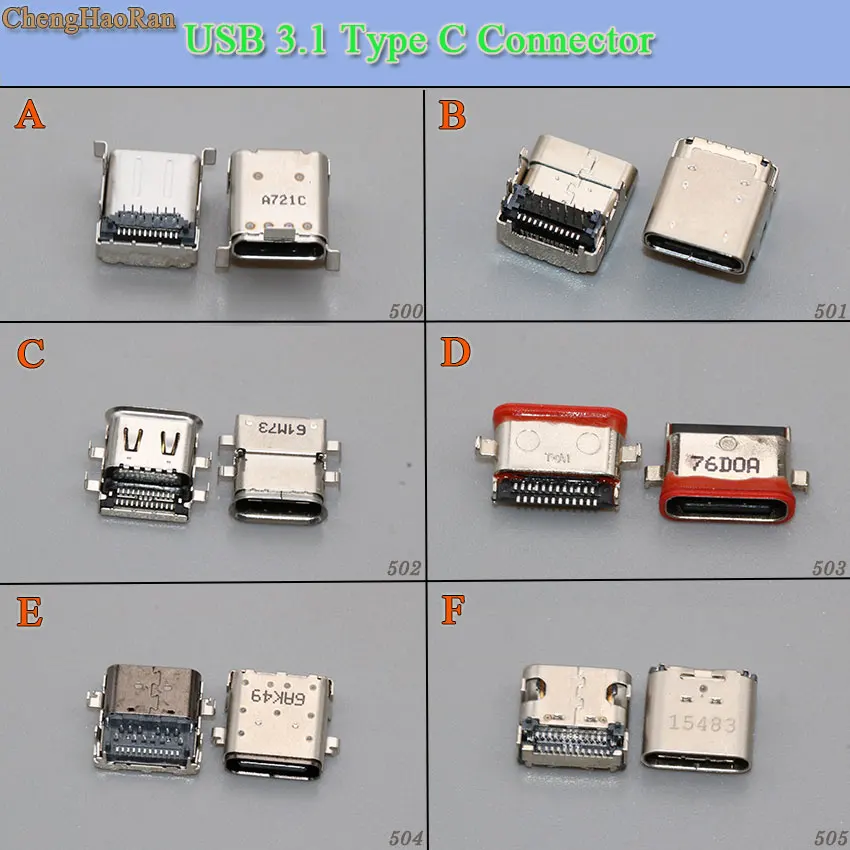

ChengHaoRan USB 3.1 Type C Connector Female Tab USB 3.1 Version Socket receptacle