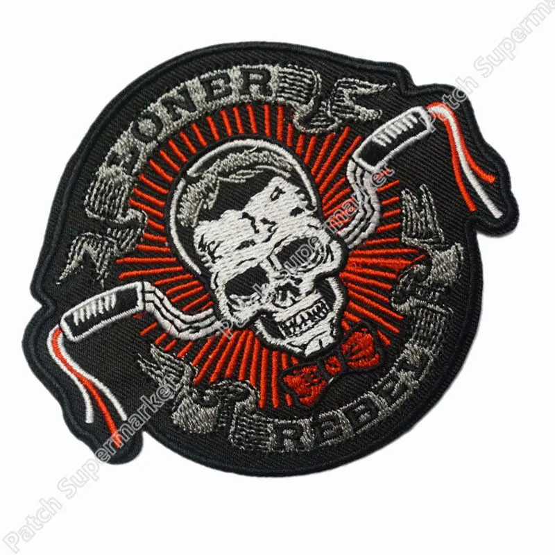 3." одиночка Rebel череп Мотоцикл Байкер куртка жилет панк рокабилли Hot Rod патч