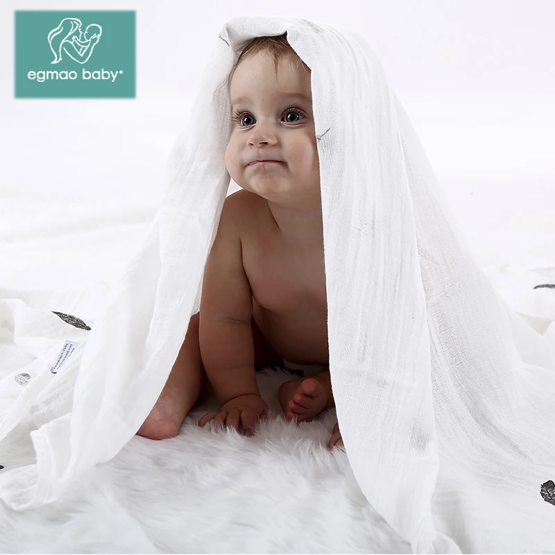 Муслиновое детское Пеленальное Одеяло EGMAOBABY 1 шт./лот 120*120 пеленка для