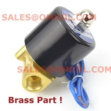 Латунные части Медный провод Электрический электромагнитный клапан Вода Воздух N/C 1/" DC12V/24 V AC110V 220 V, обновленное качество