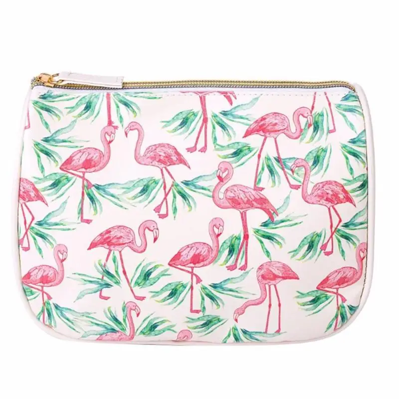 HOT Waterproof Cute Cosmetic Bag Pink Flamingo Pouch Makeup Case Women