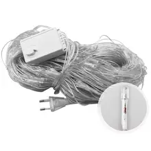 3 м* 2 м светодио дный чистый свет двор Водонепроницаемый мигающий Строка Рождественские огни свет открытый светодио дный гирляндой 200 светодио дный 220 В ЕС Plug