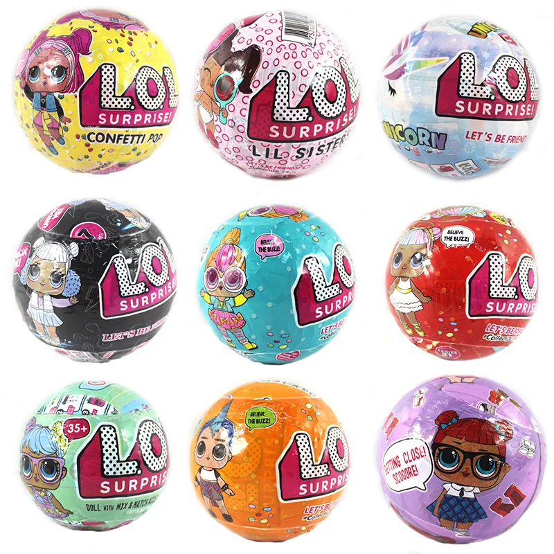 

Surprise LOLS Dolls Color Change Egg Confetti Pop Series Dress Doll Magic Ball Action Figure Kids Toys For Children Christmas