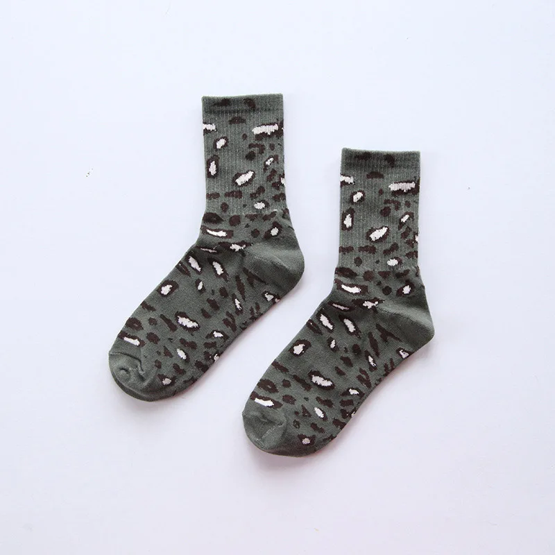 Продажа 1 пара женские леопардовые Мягкий хлопок Смешные носки Harajuku Повседневное Для женщин Личность зима носки для рождественских