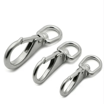 

2 Pcs Multi-purpose Swivel Eye Spring Snap Hook M4-M7 Quick Hook Pet Chain Camping Fastener Hook Carabiner 304 Stainless Steel