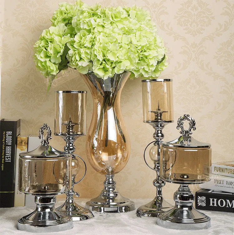 زجاج حديث Candlestand الراقية شمعدان للزفاف لجدول المركزية المنزل زينة عيد الميلاد الشمعدانات المعدنية الحرف زجاج حديث Candlestand الراقية شمعدان للزفاف لجدول المركزية المنزل زينة عيد الميلاد الشمعدانات المعدنية الحرف