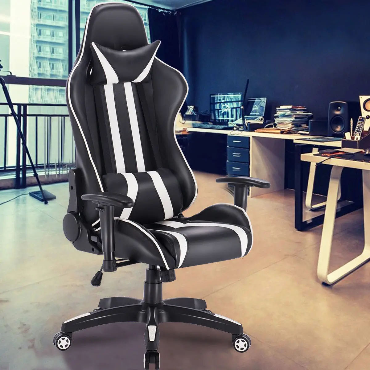  Home Office High Back Gaming Chair Racing Reclining Chair Swivel