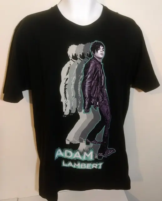 Adam Lambert Large Black T shirt Hot 