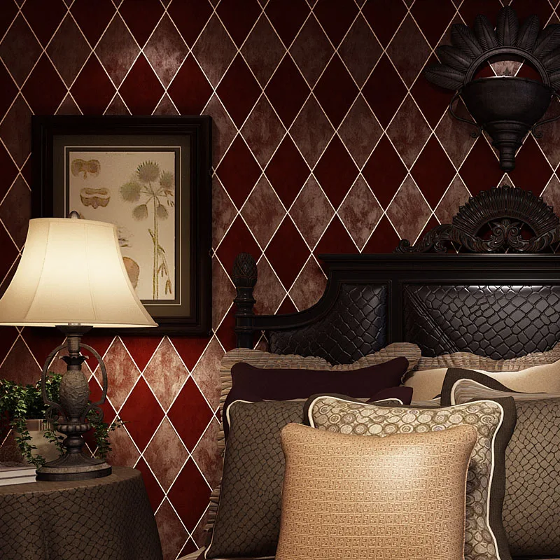 

beibehang American retro wall paper 3D fashion papel de parede bedroom background wall desktop wall paper rolls 3d flooring