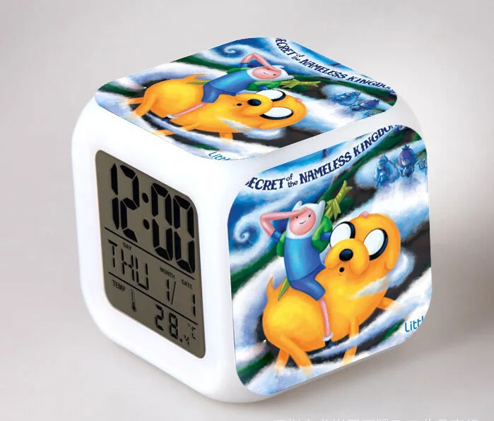 Горячая мультфильм reloj Цифровой де led Цвет ido 7 цветов флэш меняющие игрушки Детский будильник спальня ночные световые часы - Цвет: 22