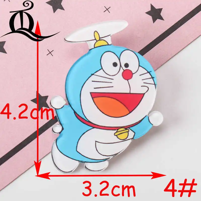 1 шт. микс Doraemon мультфильм один кусок акриловые значки Kawaii значки на рюкзак Значки для одежды Сумочка булавка брошь Z49 - Цвет: No4