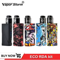 Оригинальный Новый Vapor Storm ECO Pro Box MOD Starter Kit ABS Vape 5-80 Вт переменная мощность TC 510 нить Лев RDA DIY катушка электронная сигарета