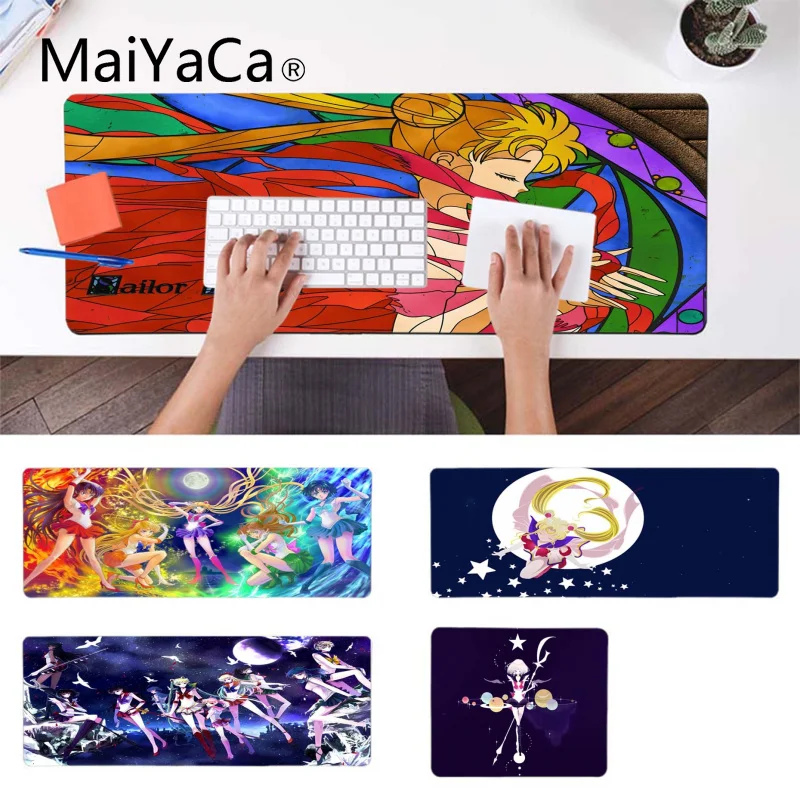 

MaiYaCa Gaming Mouse Pad Custom Skin Sailor Moon mouse pad gamer play mats Laptop Gaming Lockedge Mice Mousepad