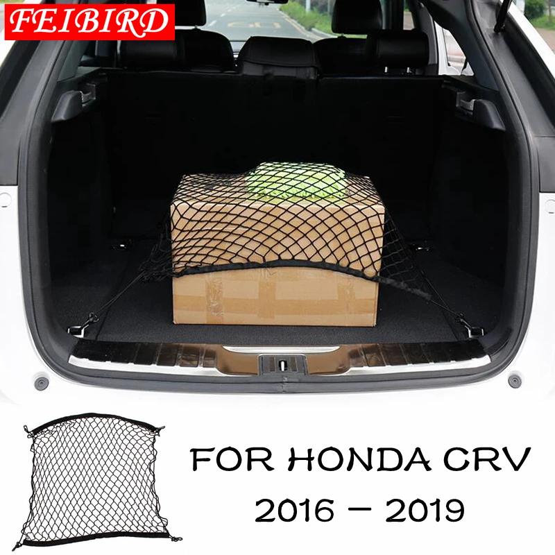 

For Honda CRV CR-V 2017 2018 2019 Trunk Rear Storage Cargo Luggage Elastic Mesh Net Holder With 4 Hooks Pocket Kit