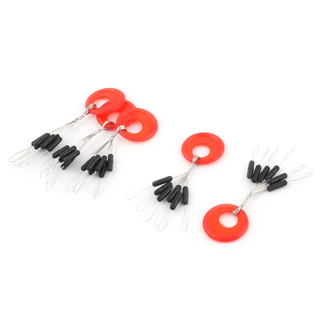 UXCELL 5 Pcs 6 In 1 Black Rectangular Fishing Floating Bobber Stopper