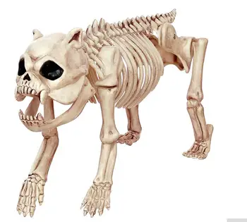 

High quality simulation animal dog with LED light skeleton model Lightning Dog skeleton Bone for Halloween party Bar decoration