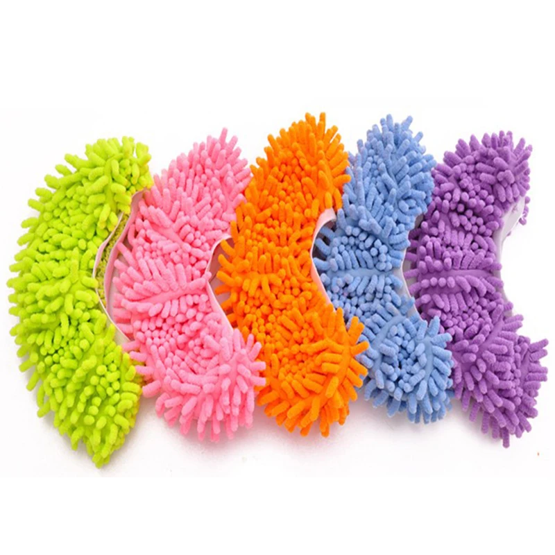 

1PC Dust Cleaner Grazing Slippers House Bathroom Floor Cleaning Mop Cloths Clean Slipper Microfiber Lazy Shoes Cover Mop