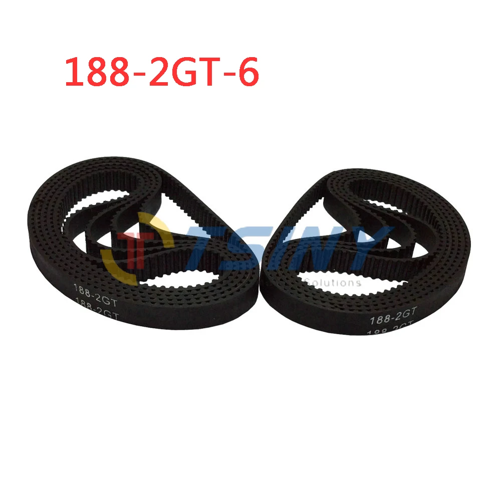 

3d printer belt closed loop rubber GT2 timing belt 188-2GT-6 teeth 94 length 188mm width 6mm