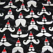 100*140 см Санта Клаус Санта борода фабричные рождественские Лоскутные Печатные хлопчатобумажные ткани для ткани дети постельные принадлежности дома texti