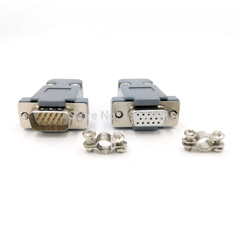 DB15  data cable connector plug VGA Plug 3 row D type connector 15pin port socket adapter female&Male DP15