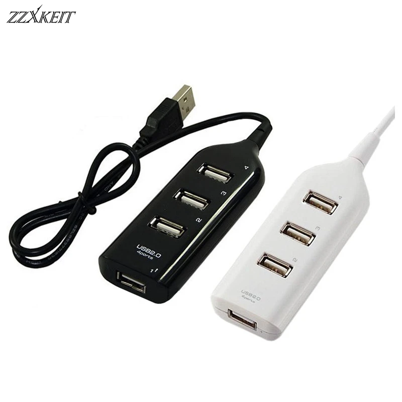 

1PC New Mini USB 2.0 Hi-Speed 4 Port USB Hub Splitter Hub Adapter For PC Computer For Portable Hard Drives