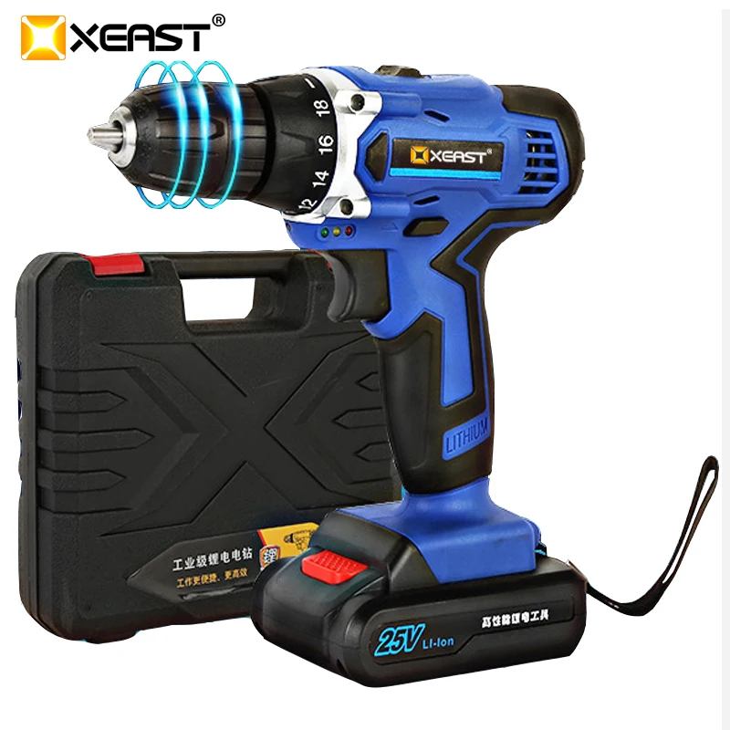 

XEAST 25V Cordless high power electric drill electric screwdriver super durable multifunctional electric tool