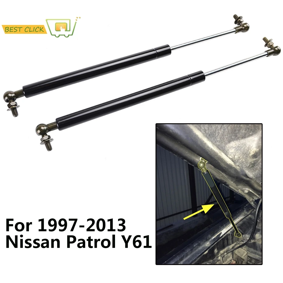 New Pair 2 Gas Bonnet Struts for Patrol GU GR Y61 1997 to 2014 Nissan Wagon