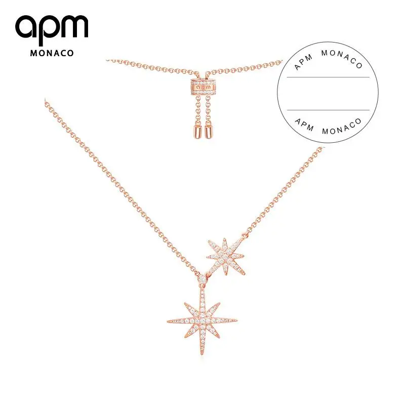 

APM Monaco Genuine Genuine Meteor Pink Necklace Woman Gift Girlfriend