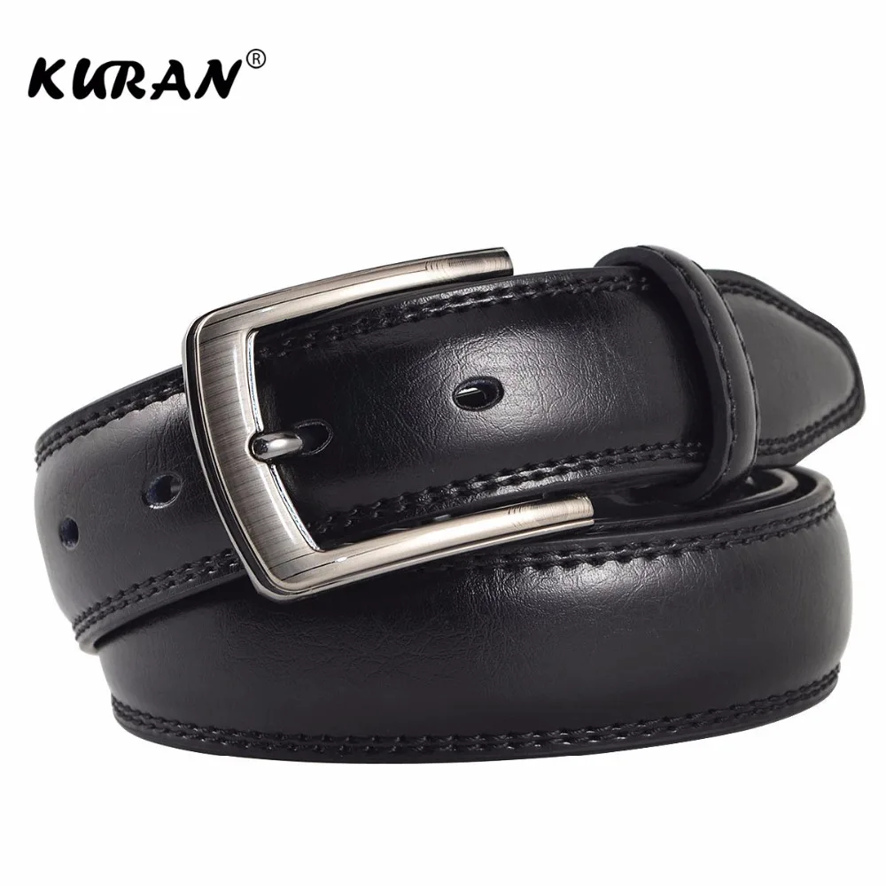 

2018 New High Quality PU Trend Unisex Leather Belt Male Casual Pin Buckle Belt Men Women Fashion Alloy Button Belt Black Brown