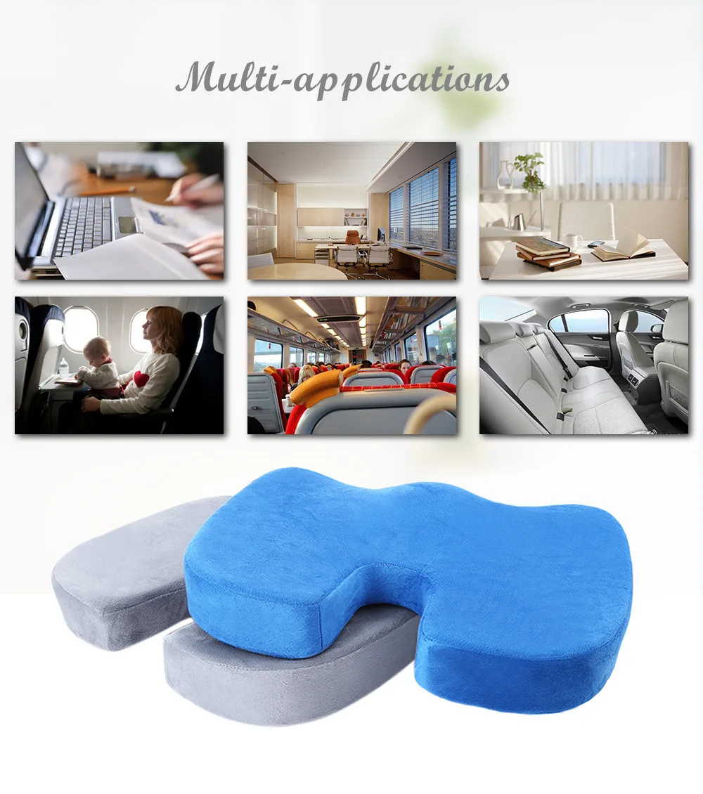 Hot New Coccyx Orthopedic Memory Foam Seat Cushion for Chair Car Office Home Bottom Seats Massage Cushion almofada cojines07