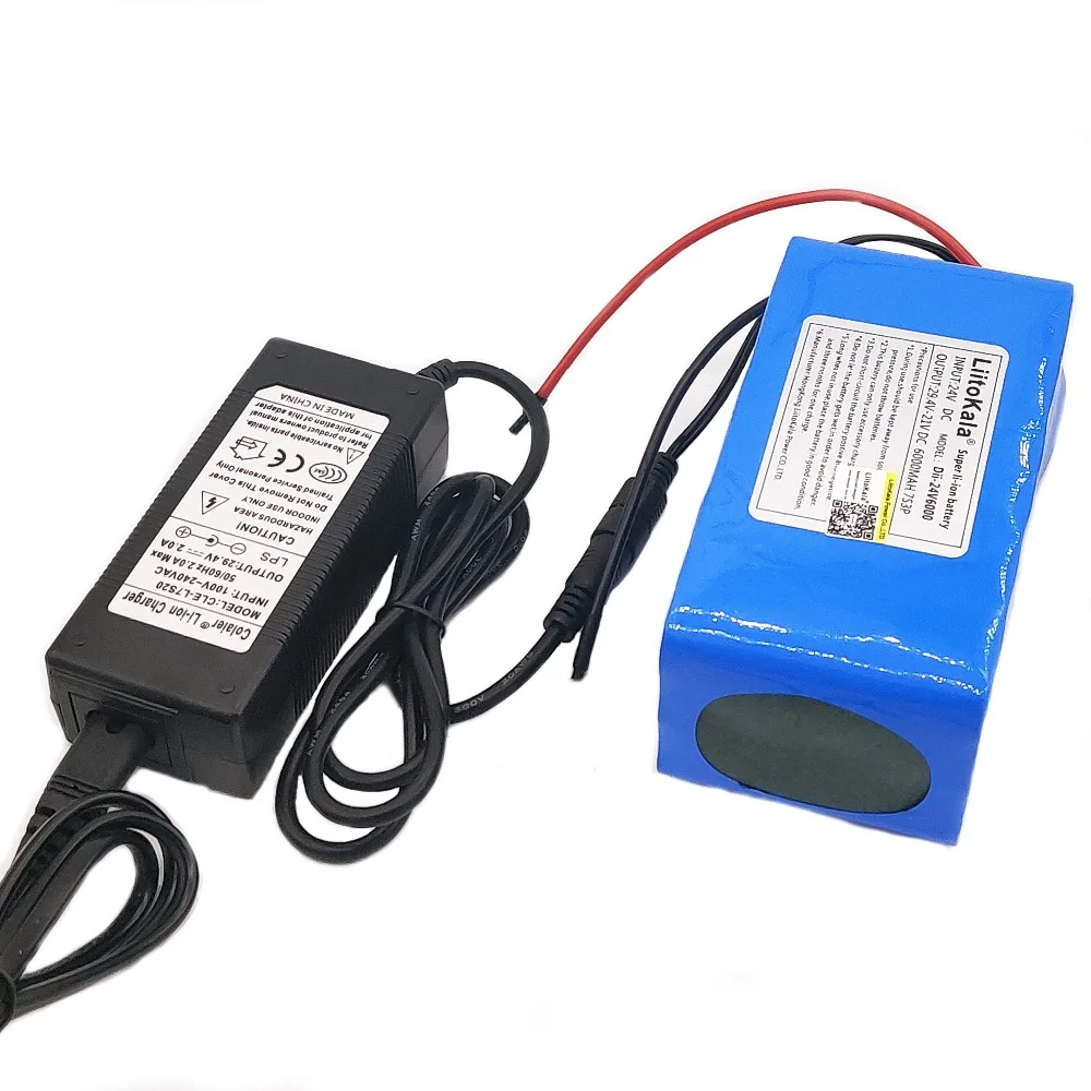 LiitoKala 24V 6Ah 7S3P 18650 литий ионный аккумулятор 29 4 V 6000mAh для электрического
