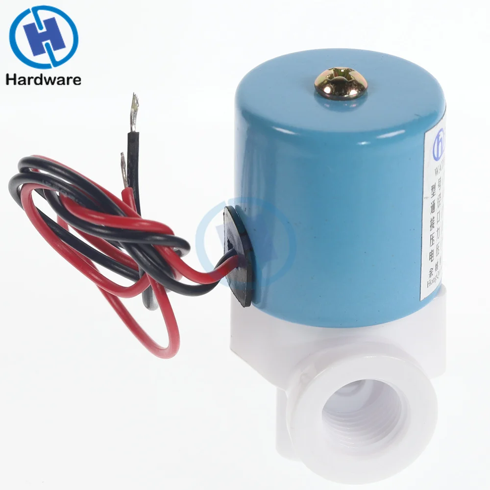 

Practical G1/4" HQV1 Solenoid Valve Plastic Normally Closed 2 Way 12V DC 0-120PSI 0-0.8MPa Miniature Valves 40*30*60mm