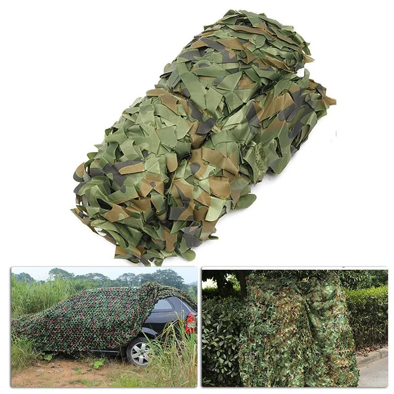 2 متر × 3 متر سيارة الظل غطاء خيمة الجنبات أوراق العسكرية التمويه الغاب شبكية للصيد التخييم مع تعليق حبل الشمس المأوى