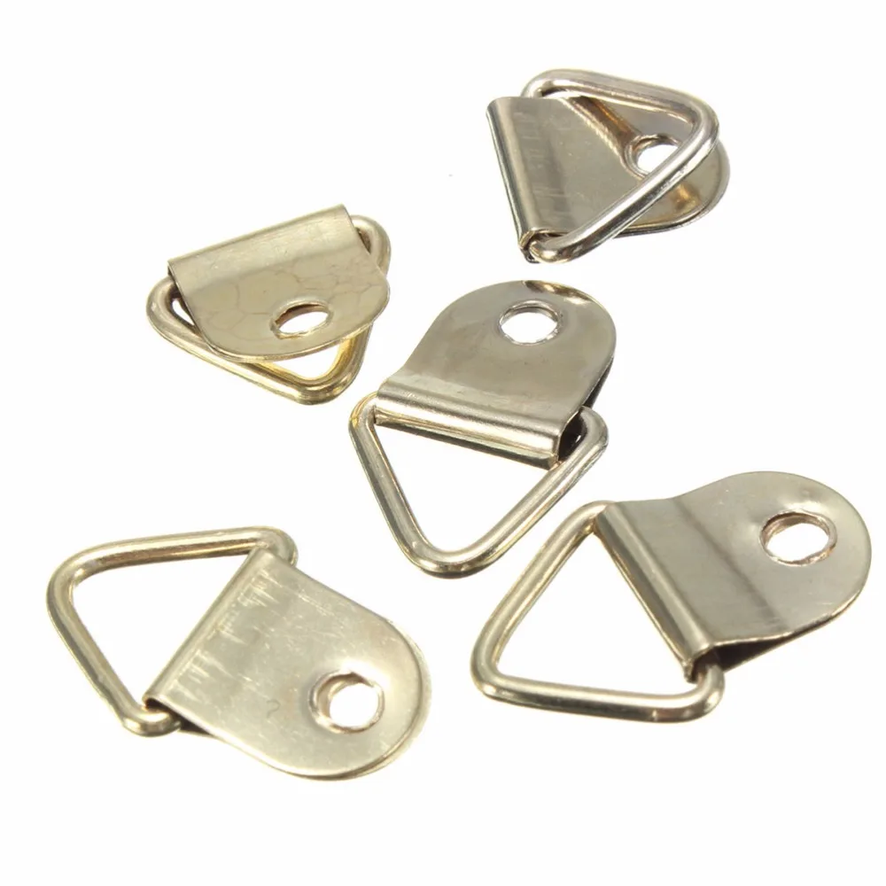 Picture Hanger Photo Frame Hanging Triangle D Rings Golden Picture Frames Single Hole Hanger