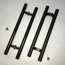 38 600mm stainless steel glass door handles matte black hotel KTV home office door pulls handles