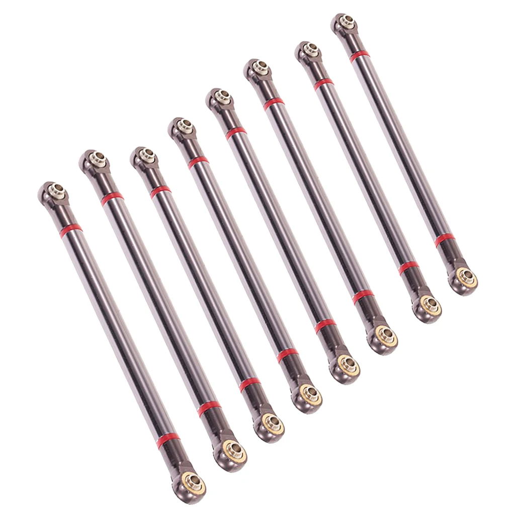 1/10 RC Vehicle Model Steering Servo Linkage Pull Rod Connectors 8x Upgrade Parts for Axial SCX10 Car