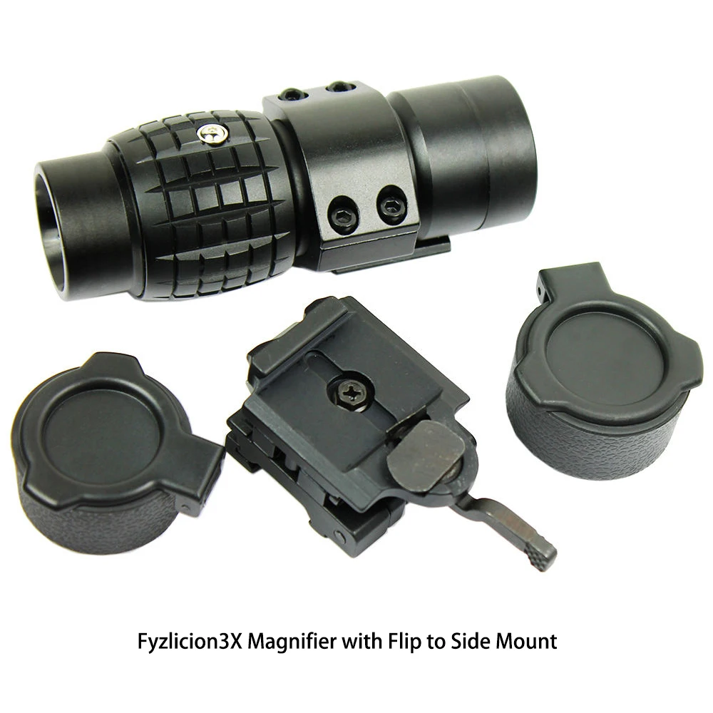 

3X Magnifier Scope with FTS Flip to Side Mount Fits Holographic and Reflex Sight Tactical