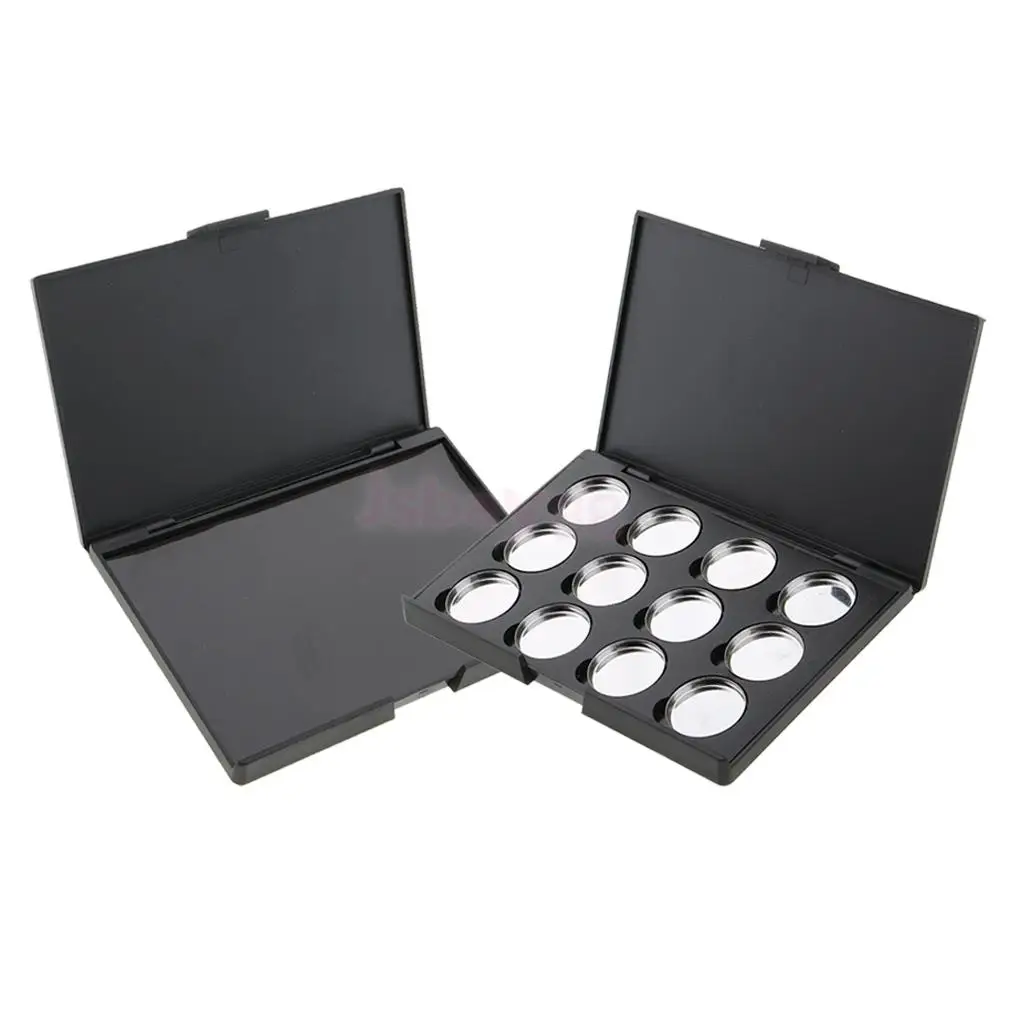 

2pcs Cosmetic DIY Empty Magnetic Palette Box Eyeshadow Powder Blusher Concealer Lipstick Balm Makeup Case Pans Tins Holder