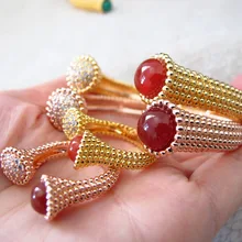 6 каменных цветов на ваш выбор циркониевые круглые манжеты Женский Браслет bijoux кольца банкетные ювелирные изделия для вечеринок наборы для женщин