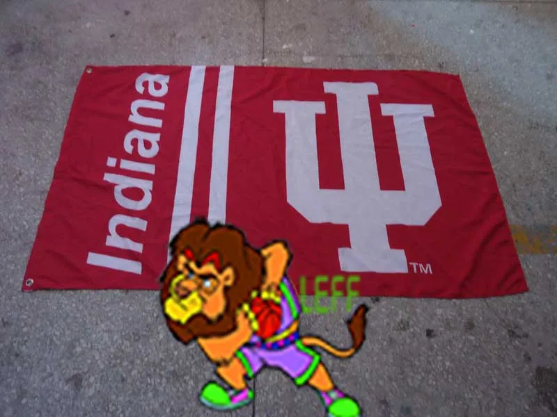 Indiana College banner ,Indiana logo Educational institution flag,90
