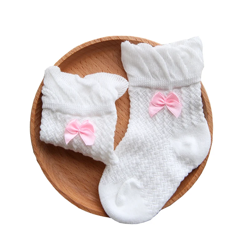 

1 Pairs Baby Summer Mesh Breathable Candy Color Sock Girl Clothes Big Children Cotton Sock Kid Low Frill Knited Socks