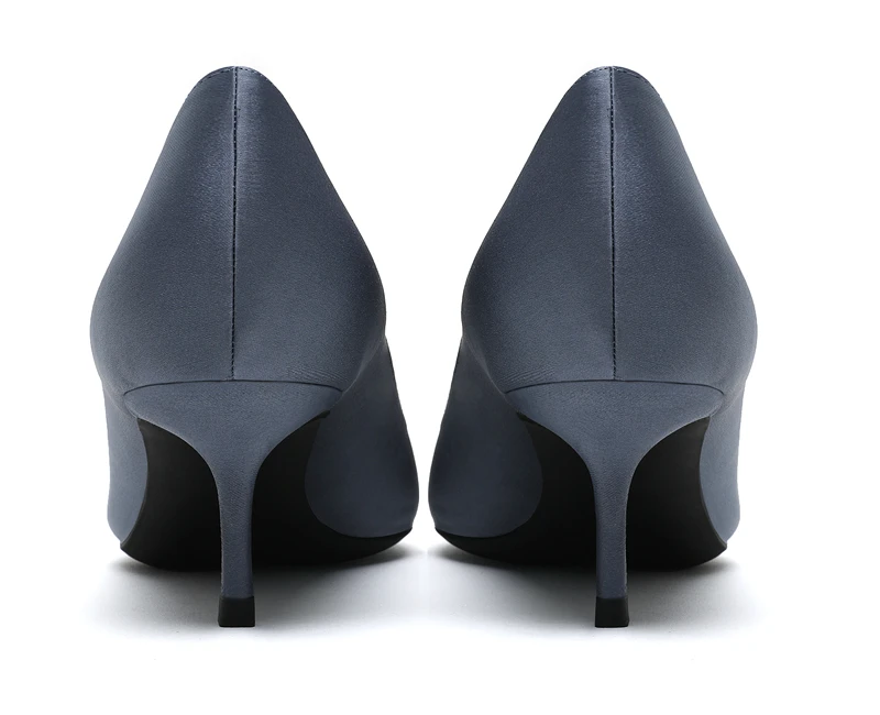 Шелковые свадебные туфли-лодочки на высоком каблуке телесного цвета; модная женская обувь с острым носком на тонком каблуке; классическая женская обувь; sapato feminino; E0081