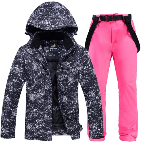 Комплекты для сноубординга, куртки и штаны, wo мужской и лыжный костюм, очень теплая ветрозащитная Водонепроницаемая зимняя одежда для улицы - Цвет: Sets 10