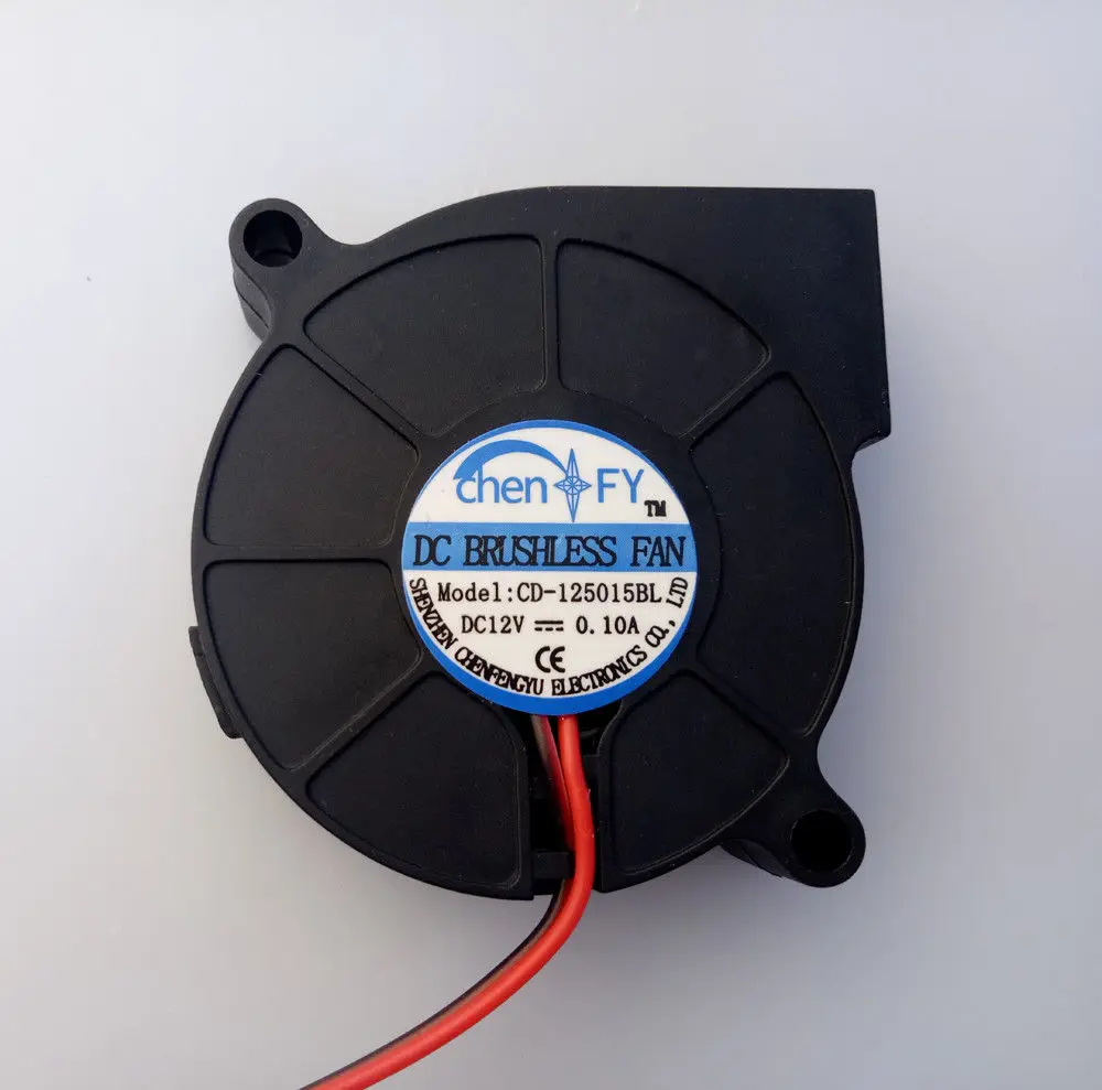 DC 12V 5015 турбина Вентилятор охлаждения 2Pin 50x15 мм для 3D принтера экструдера |