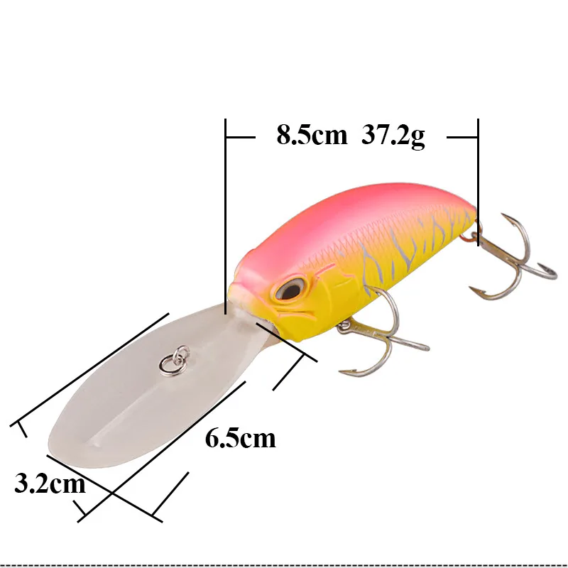 Умные рыболовные приманки, приманки 85 мм, 37,2 г, плавающие приманки для глубокого дайвинга, Кривошип, наживка isca, искусственная приманка, рыболовные воблеры