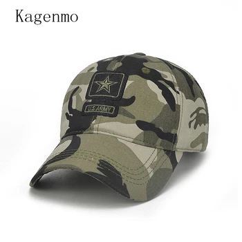 

Kagenmo Cool Men Outdoor Baseball Cap Fashion Camouflage Male Cap Spring Cotton Army Sun Hat Bone Brim Visor