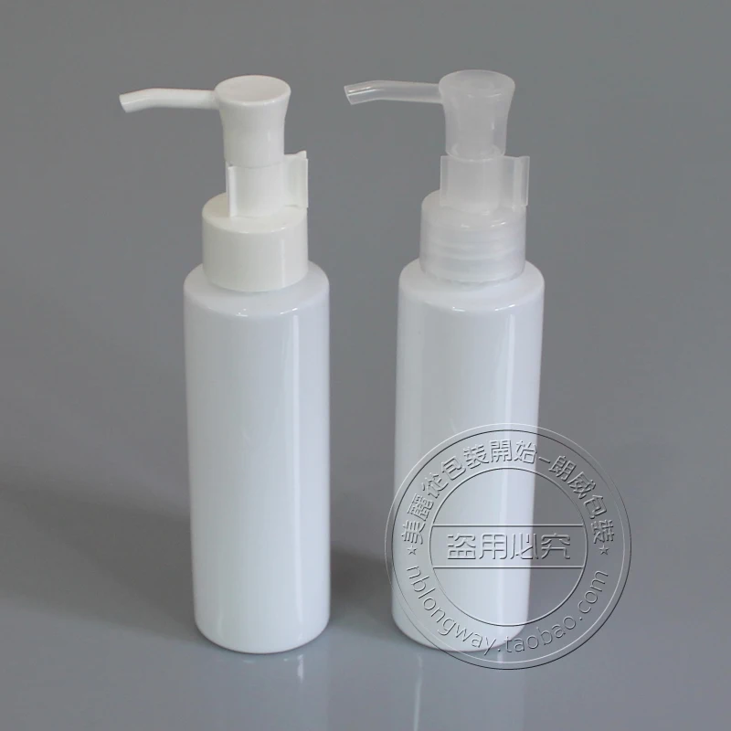100ml white oil pump bottle plastic bottle cosmetic packaging plastic