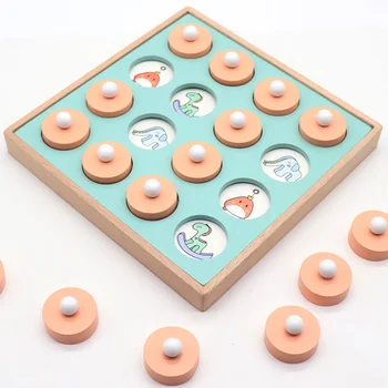 

2019 Wooden Boxed Memory Chess Logic Thinking Training Children Brain Intelligence Development Puzzle 3-6 Years Teaching Aids