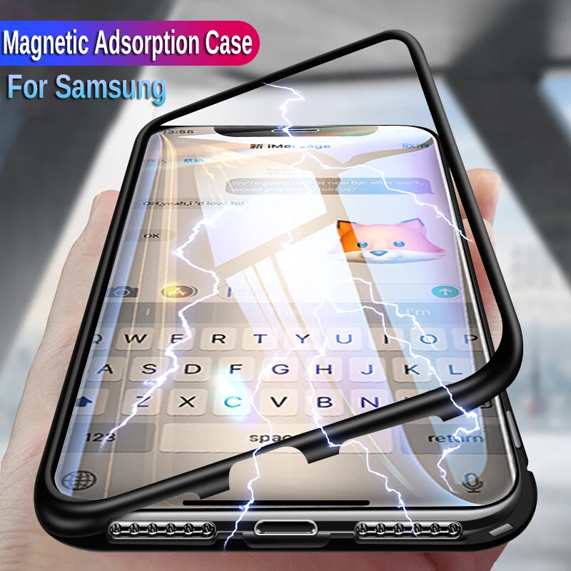 

Full Body for samsung S10 plu s10e Built-in Magnetic Case Magnet Adsorption Case for samsung Galaxy s8 s9 plus s 10 Back Cover