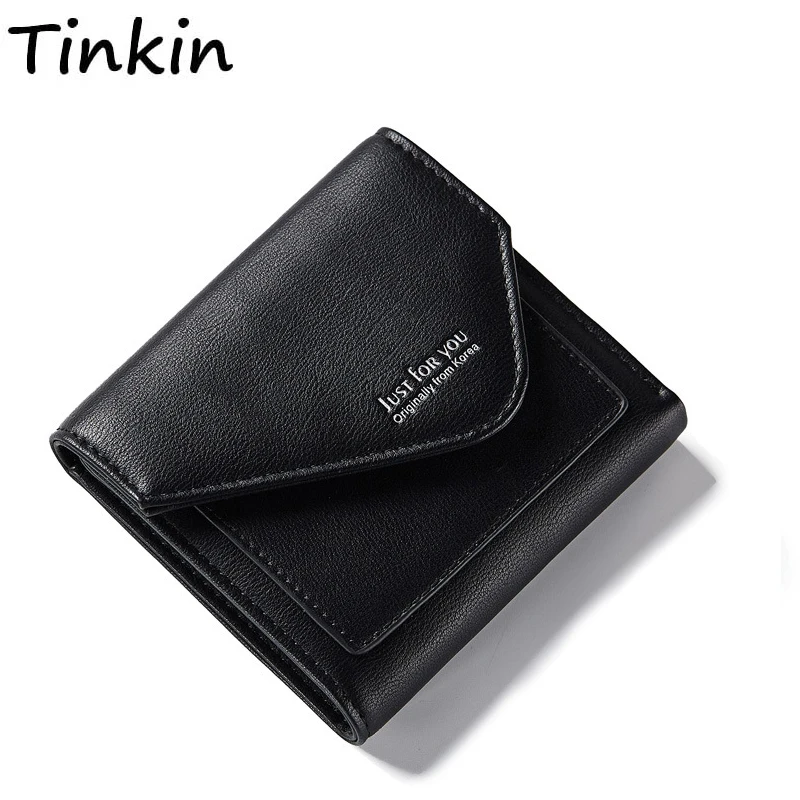 

Fashion and Simple Style Women Short Wallet Soft Leather Money Bag Coin Pocket Card Holder Photos Pocket Unisex Letters Purse